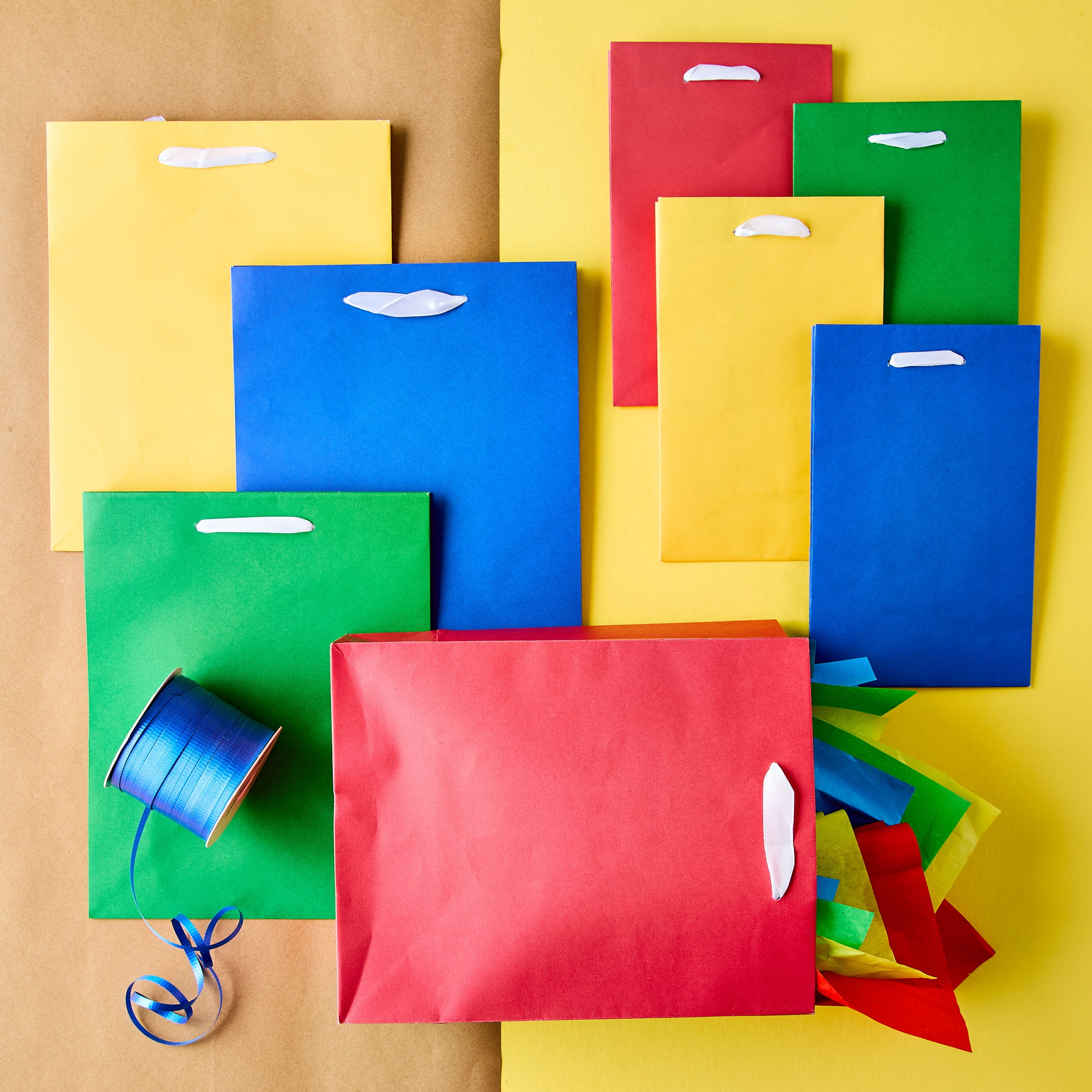 Hello Hobby Large Multicolor Paper Bags, 8" x 10", 13 Count