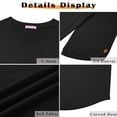 thumbnail image 4 of MOSHU V Neck Tops for Women 3/4 Length Sleeve Women Tops Casual Dressy Women Blouses Trendy Tunic Tops, 4 of 7