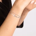 thumbnail image 2 of Turandoss Dainty Layered Bracelets for Women 14K White Gold Plated Adjustable Layered Bead Chain Paperclip Link Chain Cross Handmade Bracelets for Women Jewelry (Cross&Paperclip Chain), 2 of 8