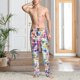 thumbnail image 2 of Fotbe Colorful Watercolor Dots Pantalones de Pijama para Hombre, Pantalones de Dormir, Pantalones de Casa con Cintura Ajustable y Bolsillos-3X-Large, 2 of 6