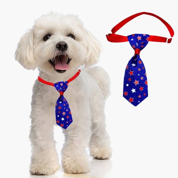 Decoraciones para el Día de los Caídos, decoraciones para el 4 de julio, decoraciones patrióticas, corbatas para mascotas, gatos, perros y accesorios de poliéster.