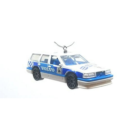 Christmas Ornament for Volvo 350 Estate White Blue
