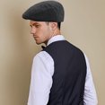 thumbnail image 4 of Mens Herringbone Beret, Men's Cap, Middle-Aged And Elderly Warm Hat, Autumn And Winter Woolen Hat, 4 of 5