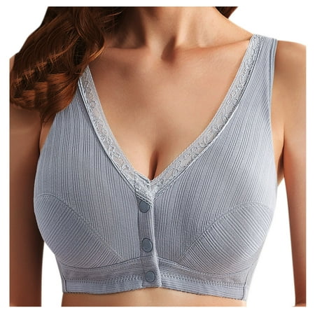 Aayomet Womens Wireless Bra Women s 1/2 Cup Lace Bra Balconette Mesh Underwired Demi Shelf Bra Unlined See Through Bralette Gray 38