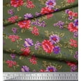 thumbnail image 2 of Soimoi Feuilles de Voile de Coton & Tissu Imprimé Floral 1 Yard 42 Inch Wide, 2 of 3