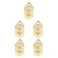 thumbnail image 3 of Guardoinrt Electroplated Metal Birdcage Shape Tea Light B- Candle Holder Gold Type B 5Set, 3 of 6