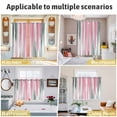 thumbnail image 6 of Pink Gray Kitchen Curtains 63 Inch Length, Contemporary Abstract Gradient Aesthetic Grommet Top Bedroom Living Room Curtains, Light Filtering Cafe Curtain Drapes 2 Panels Set 104''x63'', 6 of 9