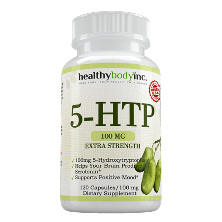 5-HTP Extra Strength Dietary Supplement, Supports Positive Mood, Sleep & Relaxation, Supports Serotonin Production, 120 Capsules by Healthy (The Best 5 Htp Supplement)