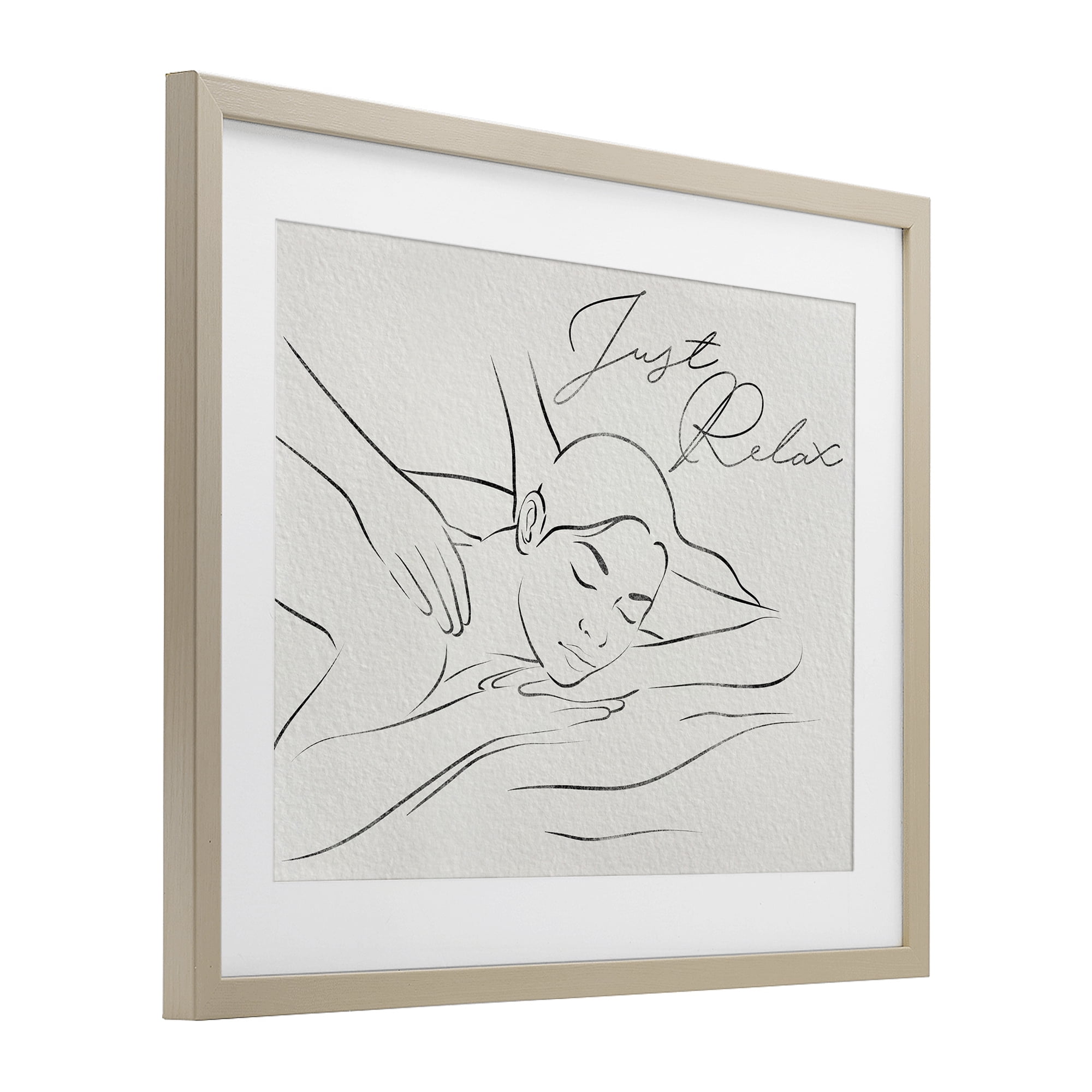 Stupell Industries Just Relax Massage Contour Birch Framed Print Under Glass, design by Marcus Prime