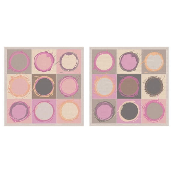 Evolutions I, II by Gerry Baptist Abstract Circles Canvas Art Set of 2