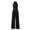 Black, variant on Women's Sleeveless Halter Neck Wide-Leg Jumpsuit, Cinched-Waist One-Piece Outfit, Light Blue, L