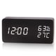 thumbnail image 1 of Reloj despertador digital reloj despertador digital reloj despertador led de madera (madera negra y lámpara blanca 15*4*7CM Sailing Electrónica, 1 of 5