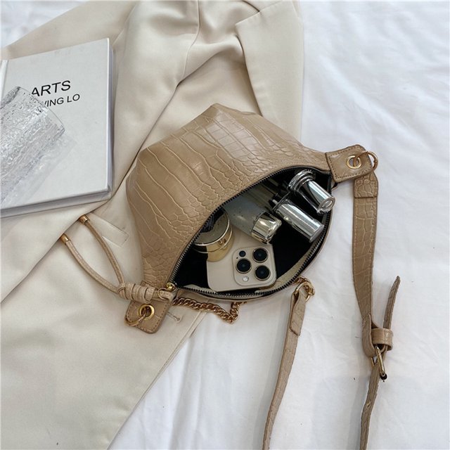 Bolso de pecho para mujer, diseño de cocodrilo a la moda, monedero de Color sólido para niñas (caqui) Tmvgtek Para Estrenar