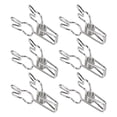 thumbnail image 4 of 100 clips para carpetas con forma de conejo de dibujos animados, clips de cola larga ahuecados de metal, abrazaderas de papel para documentos de oficina, color plateado, 4 of 5