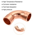 thumbnail image 4 of Uxcell 90 Degrees Elbow Copper Pipe Fitting Brazing Connection 1/4 Inch ID for HVAC Cooling Equipment, Pack of 8, 4 of 5