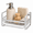 silver, variant on RYLZX Kitchen Sink Silver Sponge Holder, 304 Stainless Steel Kitchen Soap Dispenser Caddy Organizer, Countertop Soap Dish Rack Drainer with Removable Drain Tray, not Including Dispenser and Brush
