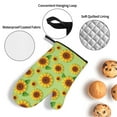 thumbnail image 3 of Pofeuu Sunflower Leaves Print Oven Mitts and Pot Holders 4 pcs Set,High Heat Resistant 500 Degree Extra Thicken Long Kitchen Cotton Oven Glove for Cooking, 3 of 6