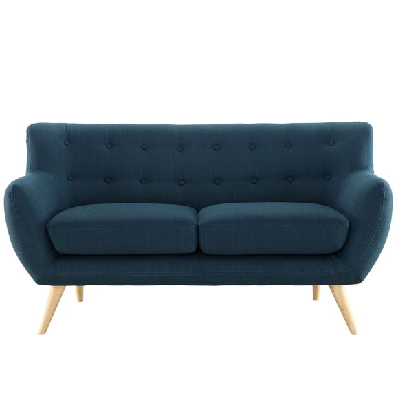 Hawthorne Collection Fabric Loveseat in Azure
