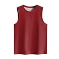 thumbnail image 4 of HBFAGFB Débardeurs d'Été pour Femmes Mode Col Rond Sans Manches T-Shirts Gilet Polyvalent Rouge Taille P, 4 of 4