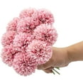 thumbnail image 4 of 10Pcs Artificial Fake Flower Plants Silk Chrysanthemum Ball Hydrangea Arrangements Wedding Bouquets Decor Home Kitchen Garden Party Table Floral Centerpieces DIY(Dark Pink), 4 of 13