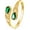Emerald, variant on 14K Gold Filigrane Ring Boho Adjustable Open Ring Gemstone Spoon Ring Vintage Thumb Rings for Women