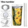 thumbnail image 4 of Sunflower 10oz Tumblers Stainless Steel Tumbler with Lid and Straw,Vacuum Insulated Double Wall Travel Tumbler Cups with Cleaning Brush for Coffee, Tea, 4 of 4