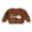 Brown, variant on Cjfdfy Toddler Baby Boy Girl Halloween Outfit Fall Winter Knit Sweaters Ghost Pumpkin Letter Long Sleeve Round Neck Ribbed Knitted Sweater Pullover Tops