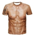 thumbnail image 2 of YUNAFFT Muscle Shirts for Men Fashion 3D Muscular Man Print Fashion Fitness Round Neck Short Sleeve T-Shirt Clearance, 2 of 6