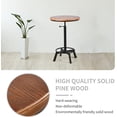 thumbnail image 2 of Simenmax Swivel Bar Table Adjustable 30"-35.4" Round Wood Tabletop, Rustic Industrial Kitchen Dining Living Party Office Coffee Bistro Breakfast Pub Table, 2 of 8