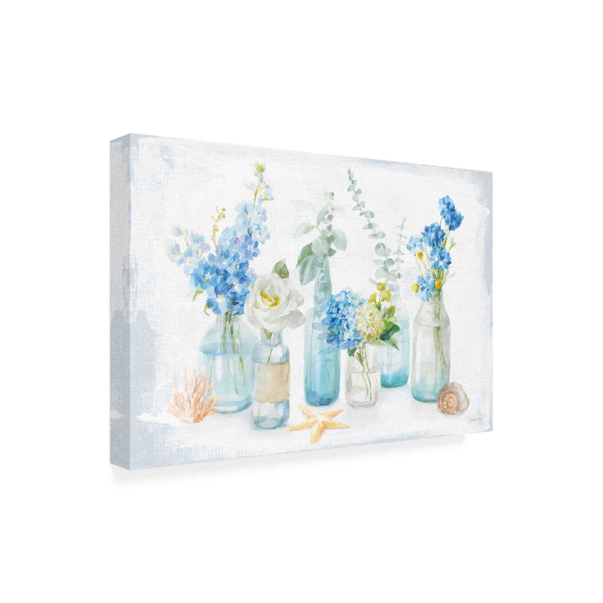 Trademark Fine Art 'Beach Cottage Florals I' Canvas Art by Danhui Nai