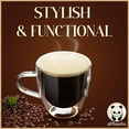 thumbnail image 4 of allBambu Double Wall Glass Mug with Bamboo Lid - 250ml, 4 of 6