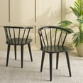 thumbnail image 2 of Safavieh Mandalyn Mid-Century Wood Dining Side Chairs, Black (Set of 2), 2 of 8