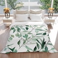 thumbnail image 5 of Green Eucalyptus Leaves Throw Blankets, Watercolor Botanical&nbsp;Floral Print Soft Fleece Blanket Decorative for Home Sofa Couch Chair Living Bedroom, 30x40 Inches,, 5 of 9