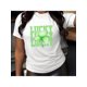 thumbnail image 1 of Camiseta estampada 100 % algodón para mujer, de manga corta y cuello redondo, para uso diario informal, 1 pieza, camiseta de ocio., 1 of 4
