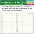 thumbnail image 4 of HARDCOVER Combination Plan and Record Book: One efficient 8-1/2" x 11" book for lesson plans and grades combines W101 and R1010 (PR7-10) (+) Bonus Clip-in Bookmark (Black Floral), 4 of 9