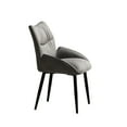 thumbnail image 3 of 4 Luxury Dining Chairs In Velvet - Modern Minimalist For Home & Restaurant. High Rebound Seat, Stable Metal Structure. Ergonomic . Silent Pad. Easy To Clean. Gray 4 Design Comfortable Dining. Seat, 3 of 6