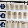 thumbnail image 2 of No. 918 Anders 2-pack Faux Linen 3-in-1 Versatile Hanging Semi-Sheer Back Tab/Rod Pocket Curtain Panel Pair with Ring Clips, Natural, 37"W x 84"L (2 Panels), 2 of 8