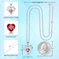 thumbnail image 2 of TINGN S925 Sterling Silver Nurse Gifts Heartbeat Birthstone Necklace for Women Nurse Graduation Appreciation Gifts for Nurses, 2 of 6