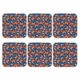 thumbnail image 2 of Fuzoiu Abstract Vintage Fox and Plants Print Leather Coasters Set,Drink Coasters Set of 6,for Tabletop Protection, Durable PVC Coasters,Home Décor and Housewarming Gift,Square, 2 of 7
