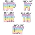 thumbnail image 4 of VictoryStore Rainbow Ombre Sparkle EZ Happy Birthday Display, Rainbow Ombre Glitter Easy Setup Birthday Decorations, 19878, 4 of 9