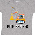 thumbnail image 4 of Inktastic Little Brother Construction Truck Boys Boys Baby Bodysuit, 4 of 5