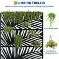 thumbnail image 3 of Metal Planter Box with Trellis, 71"x 47"x 16" Raised Garden Bed (with/Without Wheels), Privacy Planters for Patio, Planter Box with Drainage Holes for Climbing Plants, Flower, Vegetable, 3 of 8