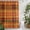 Deep Orange, variant on Orange Plaid Shower Curtain - Water Repellent Fabric Shower Curtains Washable, Autumn Gingham Grids Modern Decorative Polyester Cloth Bathroom Curtains Modern Bath Decor 36"x72"