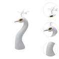 thumbnail image 6 of yotijay Peacock Mannequin Head Floral Arrangement Decor Home Decor for Bridal Shower White, 6 of 9