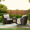 thumbnail image 3 of Better Homes & Gardens River Oaks Outdoor 5-Piece Wicker Conversation Set with Patio Cover, Dark Brown, 3 of 10