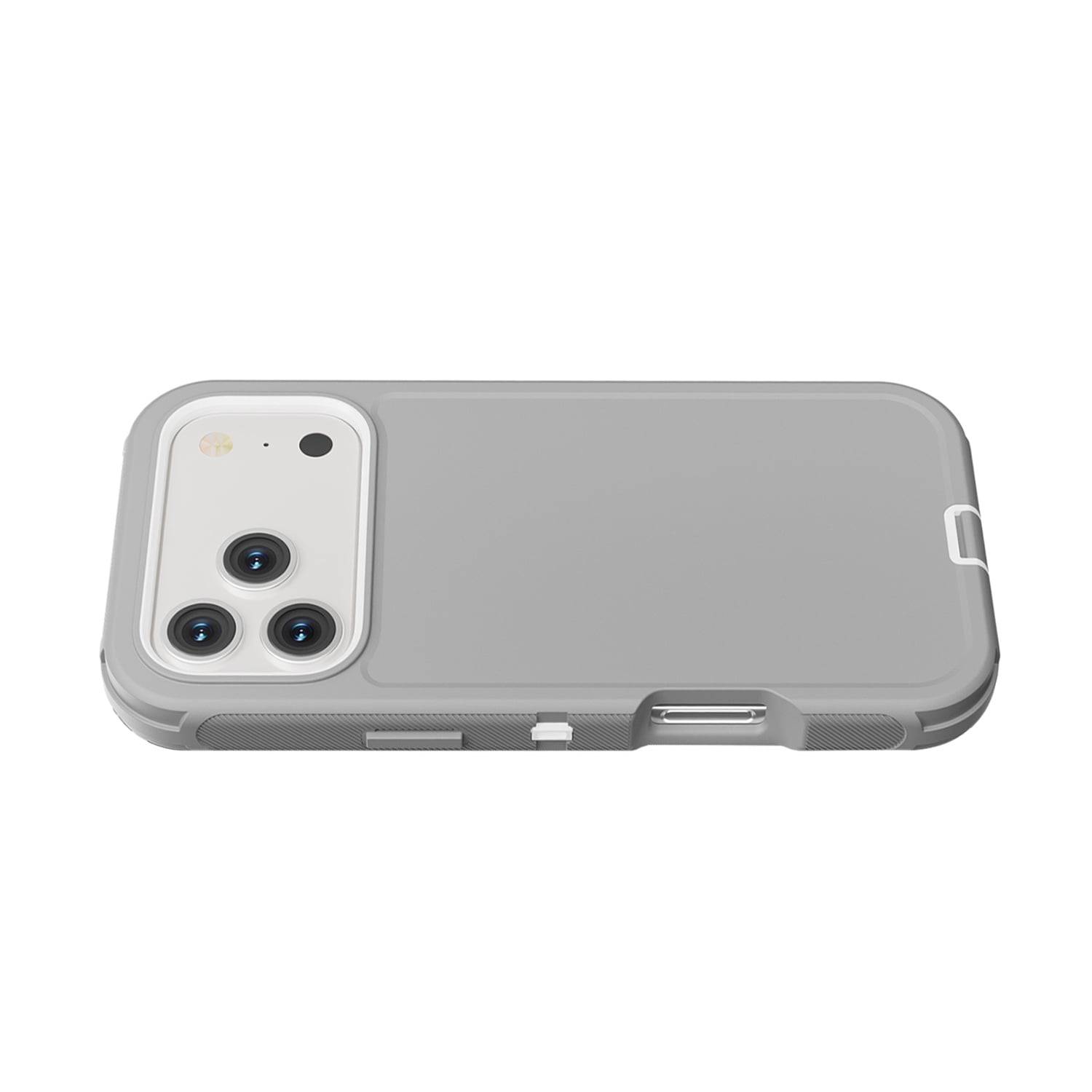 Reinforced Duual Pro Protection Case for iPhone 17 Pro - Gray & White