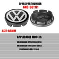 thumbnail image 1 of 56MM/65MM/66MM Car Wheel Hub Center Caps Rims Covers Auto Accessories for VW R Line R32 Passat Polo Jetta MK4 TSI 6N0 601171-VW-56MM, 1 of 6