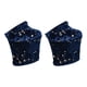 thumbnail image 2 of Protectores de zapatos de pole dance, tela de terciopelo, antideslizantes, elegantes, con estampado de estrellas. Azul M, 2 of 6