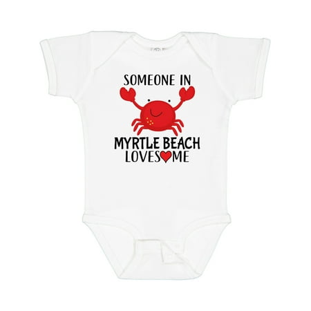 

Inktastic Someone in Myrtle Beach Loves Me Boys or Girls Baby Bodysuit