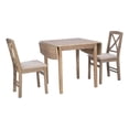 thumbnail image 1 of Bowery Hill Modern Wood Three Piece Drop Leaf Dining Set in Gray, 1 of 14